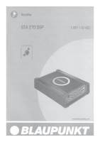 Blaupunkt GTA-270-DSP - Owners Manual